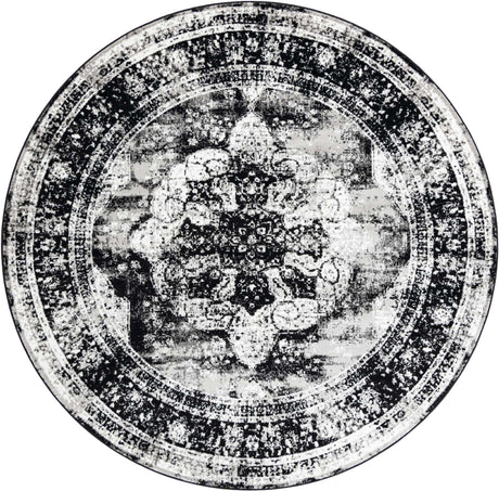 Black 10' x 10' Sofia Round Rug