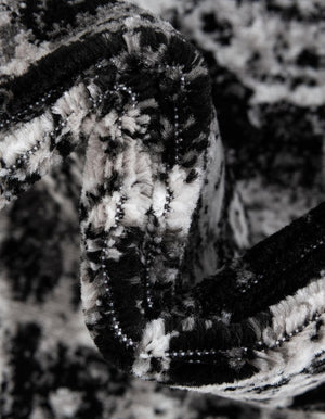 Black 3' 1 x 6' 1 Sofia Semicircle Hearth Rug