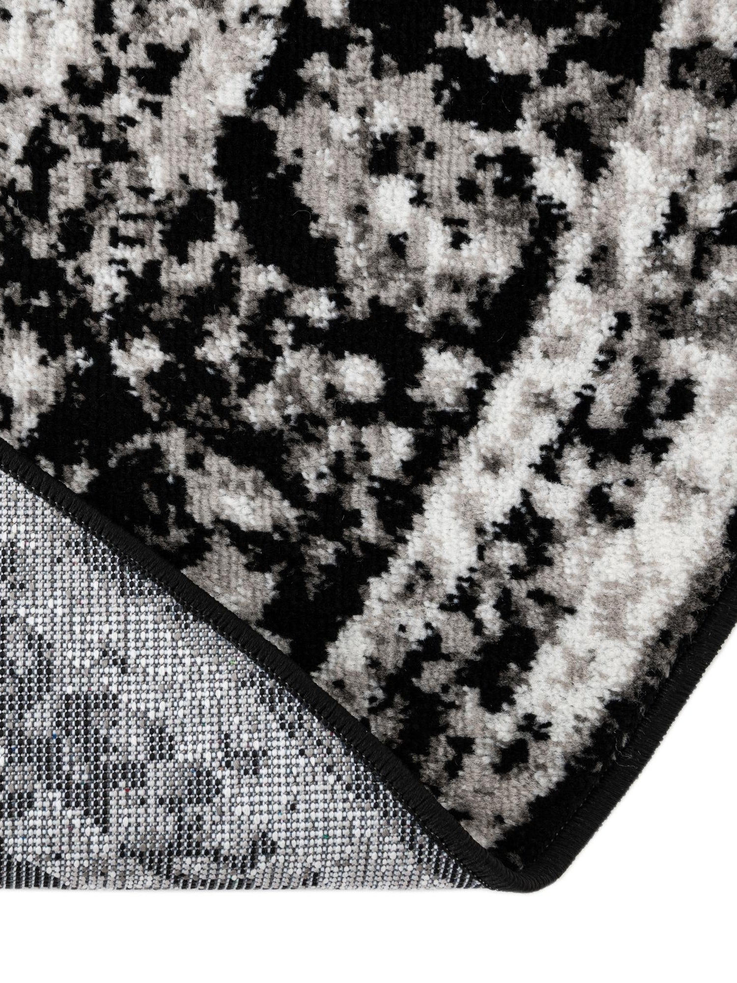 Black 2' 2 x 3' 7 Sofia Hearth Half-Round Semicircle Area Rug Durable Easy Clean Stain Resistant Unique Carpet for Affordable Interior Home Design for Sale at Rug Engine