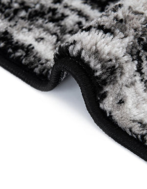 Black 2' 2 x 4' Sofia Semicircle Hearth Rug