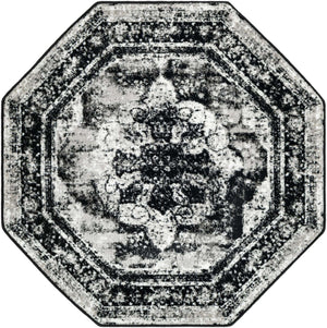 Black 4' 1 x 4' 1 Sofia Octagon Rug