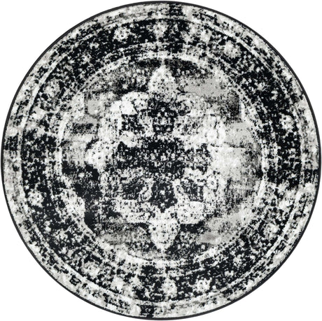 Black 4' 1 x 4' 1 Sofia Round Rug