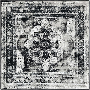 Black 5' 3 x 5' 3 Sofia Square Rug