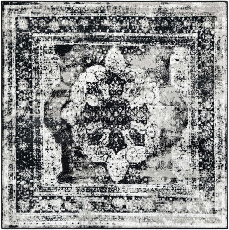 Black 5' 3 x 5' 3 Sofia Square Rug
