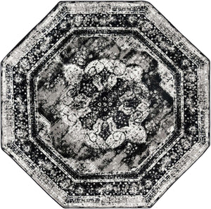 Black 8' x 8' Sofia Octagon Rug