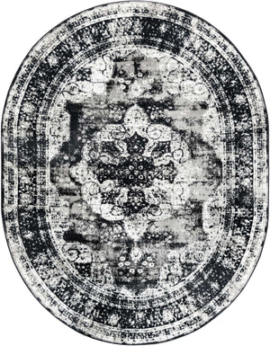 Black 8' x 10' Sofia Oval Rug