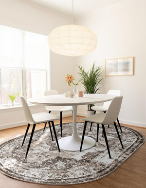 Light Brown 2' x 3' 1 Sofia Oval Area Rug Durable Easy Clean Stain Resistant Unique Carpet for Affordable Interior Home Design for Sale at Rug Engine