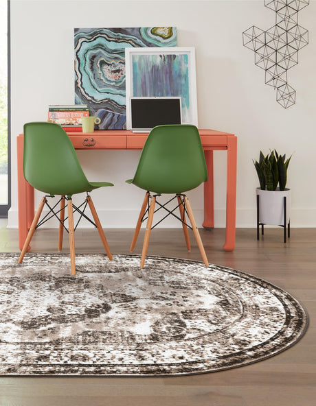 Light Brown 7' 10 x 10' Sofia Oval Area Rug Durable Easy Clean Stain Resistant Unique Carpet for Affordable Interior Home Design for Sale at Rug Engine