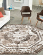 Light Brown 6' 1 x 6' 1 Sofia Octagon Area Rug Durable Easy Clean Stain Resistant Unique Carpet for Affordable Interior Home Design for Sale at Rug Engine