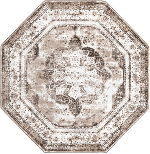 Light Brown 8' x 8' Sofia Octagon Rug