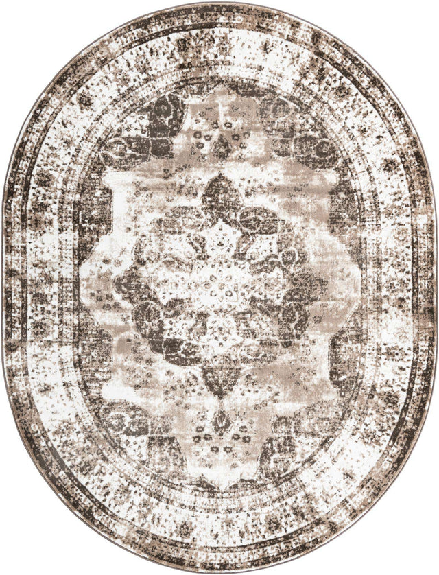 Light Brown 7' 10 x 10' Sofia Oval Area Rug Durable Easy Clean Stain Resistant Unique Carpet for Affordable Interior Home Design for Sale at Rug Engine