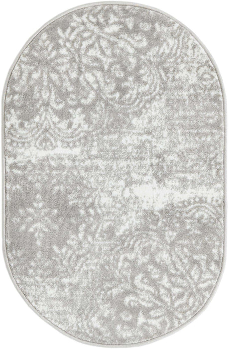 Light Gray 2' x 3' 1 Sofia Oval Rug