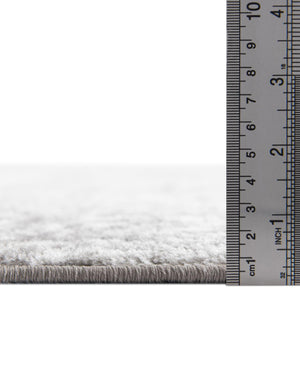 Light Gray 2' 2 x 4' Sofia Semicircle Hearth Rug