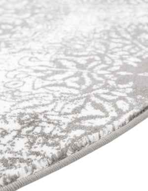 Light Gray 2' 2 x 4' Sofia Semicircle Hearth Rug