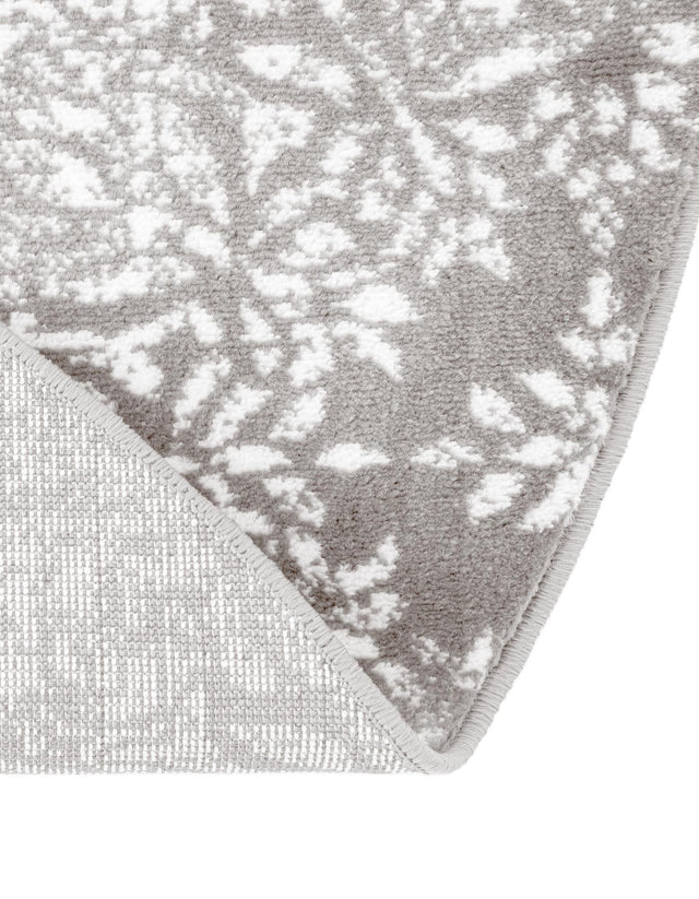 Light Gray 2' 2 x 4' Sofia Semicircle Hearth Rug