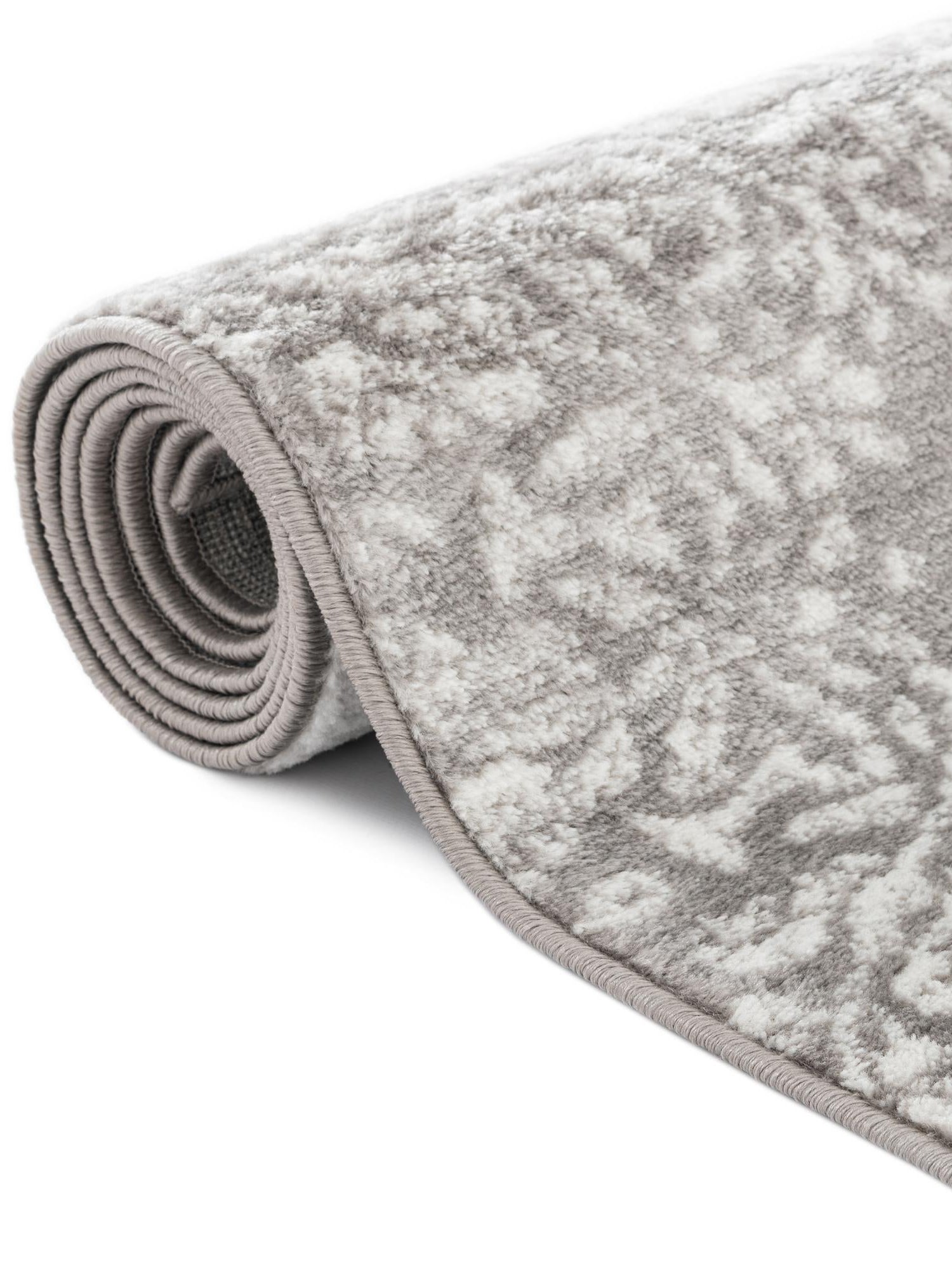 Light Gray 3' 1 x 6' 1 Sofia Hearth Half-Round Semicircle Area Rug Durable Easy Clean Stain Resistant Unique Carpet for Affordable Interior Home Design for Sale at Rug Engine