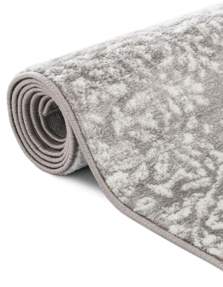 Light Gray 3' 1 x 6' 1 Sofia Hearth Half-Round Semicircle Area Rug Durable Easy Clean Stain Resistant Unique Carpet for Affordable Interior Home Design for Sale at Rug Engine