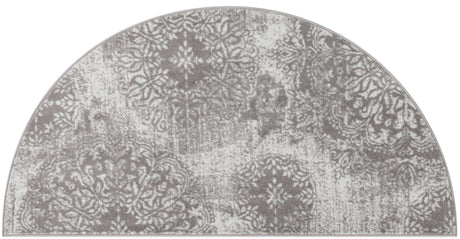 Light Gray 3' 1 x 6' 1 Sofia Semicircle Hearth Rug