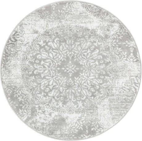 Light Gray 4' 1 x 4' 1 Sofia Round Rug