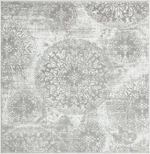 Light Gray 5' 3 x 5' 3 Sofia Square Rug