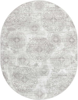 Light Gray 8' x 10' Sofia Oval Rug
