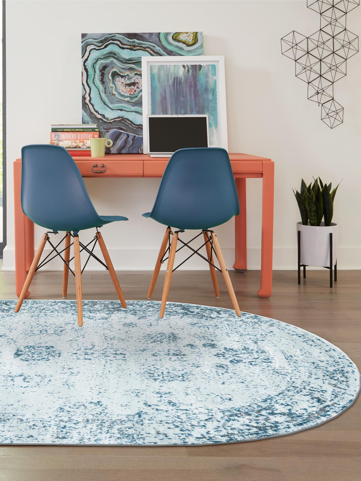 Light Blue 2' x 3' 1 Sofia Oval Area Rug Durable Easy Clean Stain Resistant Unique Carpet for Affordable Interior Home Design for Sale at Rug Engine