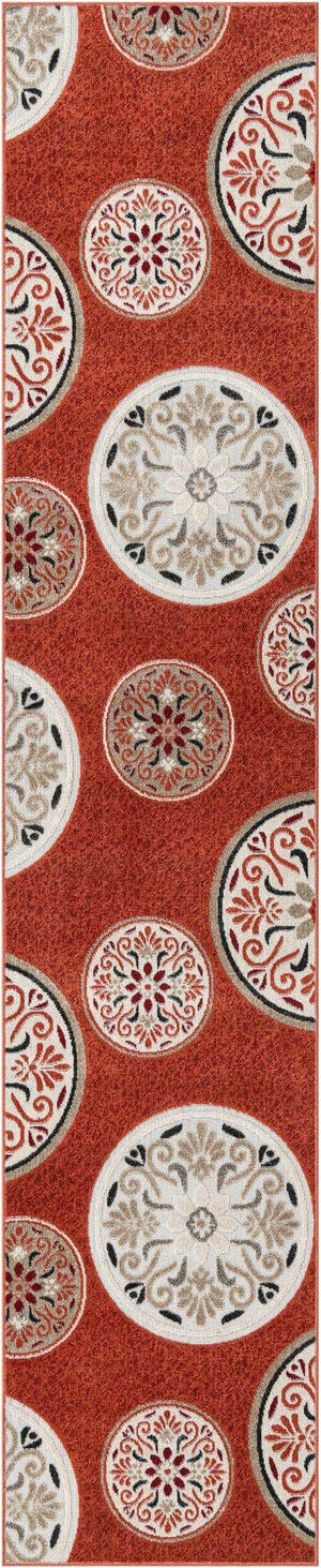 Terracotta 3' x 12' Outdoor Modern Runner Rug