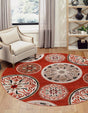 Terracotta 4' 1 x 4' 1 Outdoor Modern Round Rug