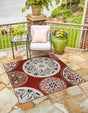 Terracotta 6' 1 x 6' 1 Outdoor Modern Square Rug