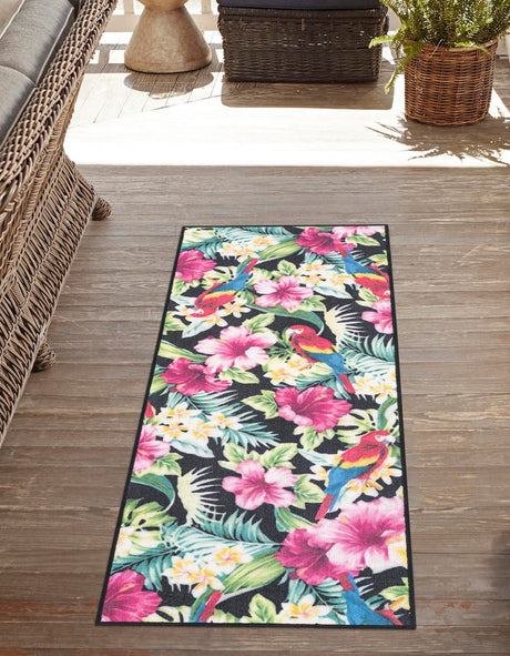 Multicolor 2' x 10' Jill Zarin Caribbean Outdoor Runner Rug