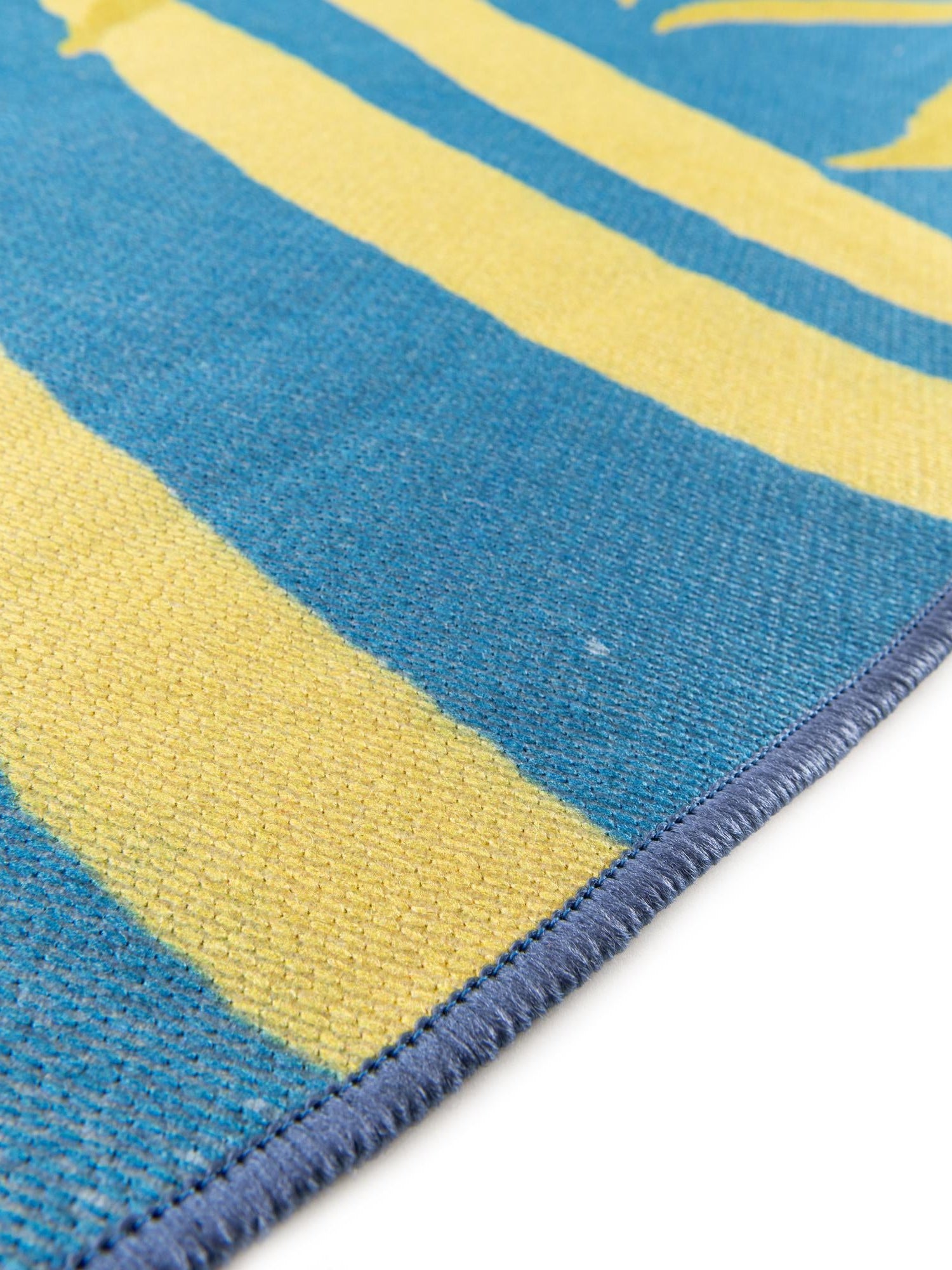 Blue 7' 10 x 7' 10 Jill Zarin Caribbean Outdoor Round Area Rug Weather Resistant for Patio, Deck, Terrace, Balcony, Porch 100% Premium Nylon Pile Coastal Carpet for Sale at Rug Engine