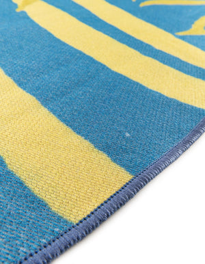 Blue 8' x 8' Jill Zarin Caribbean Outdoor Round Rug