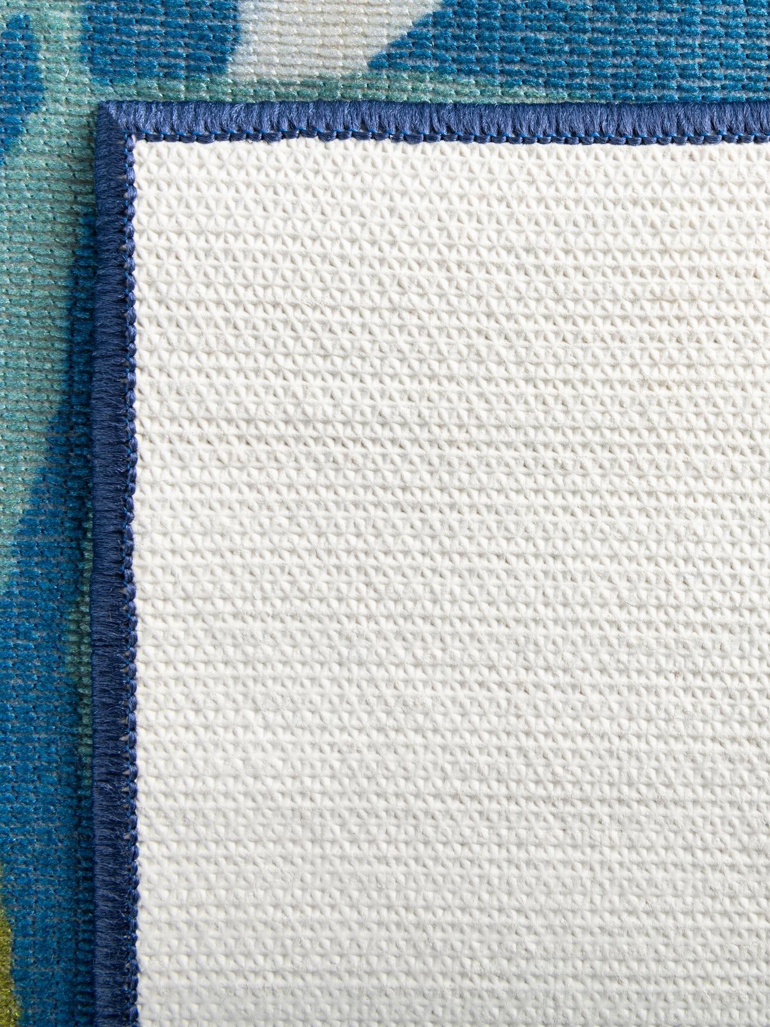 Blue 2' x 8' Jill Zarin Caribbean Outdoor Runner Area Rug Weather Resistant for Patio, Deck, Terrace, Balcony, Porch 100% Premium Nylon Pile Coastal Carpet for Sale at Rug Engine