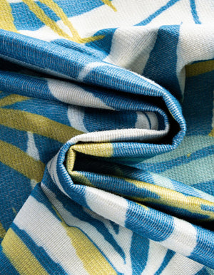 Blue 10' x 10' Jill Zarin Caribbean Outdoor Square Area Rug Weather Resistant for Patio, Deck, Terrace, Balcony, Porch 100% Premium Nylon Pile Coastal Carpet for Sale at Rug Engine