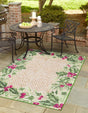 Beige and Green 2' x 3' 1 Jill Zarin Caribbean Outdoor Rectangle Rug