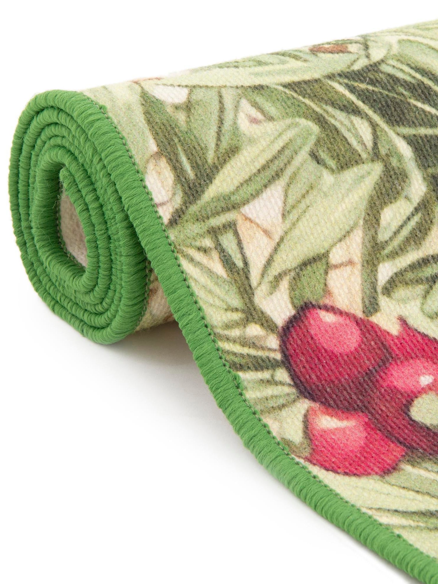 Beige and Green 2' x 5' 1 Jill Zarin Caribbean Outdoor Runner Area Rug Weather Resistant for Patio, Deck, Terrace, Balcony, Porch 100% Premium Nylon Pile Coastal Carpet for Sale at Rug Engine