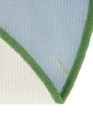 Blue and Green 10' x 10' Jill Zarin Caribbean Outdoor Round Area Rug Weather Resistant for Patio, Deck, Terrace, Balcony, Porch 100% Premium Nylon Pile Coastal Carpet for Sale at Rug Engine