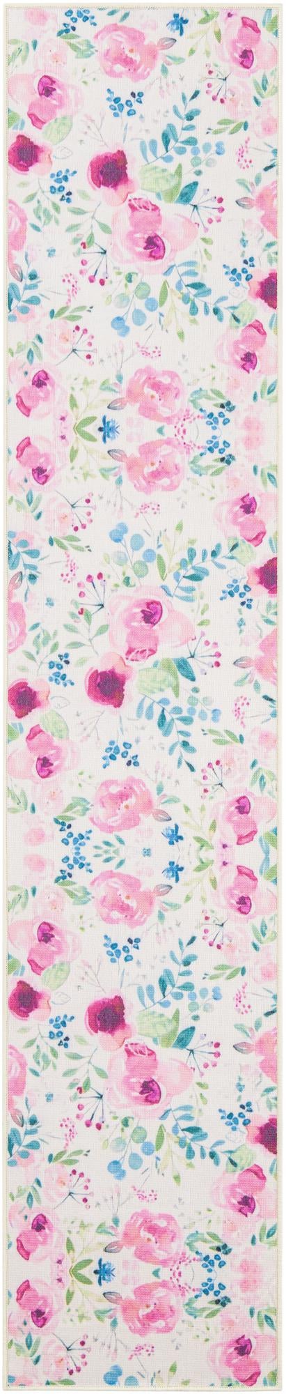 Ivory 2' x 10' Jill Zarin Caribbean Outdoor Runner Area Rug Weather Resistant for Patio, Deck, Terrace, Balcony, Porch 100% Premium Nylon Pile Coastal Carpet for Sale at Rug Engine