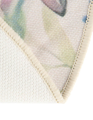 Ivory 3' 3 x 3' 3 Jill Zarin Caribbean Outdoor Round Area Rug Weather Resistant for Patio, Deck, Terrace, Balcony, Porch 100% Premium Nylon Pile Coastal Carpet for Sale at Rug Engine