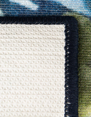 Navy Blue 2' x 10' Jill Zarin Caribbean Outdoor Runner Area Rug Weather Resistant for Patio, Deck, Terrace, Balcony, Porch 100% Premium Nylon Pile Coastal Carpet for Sale at Rug Engine