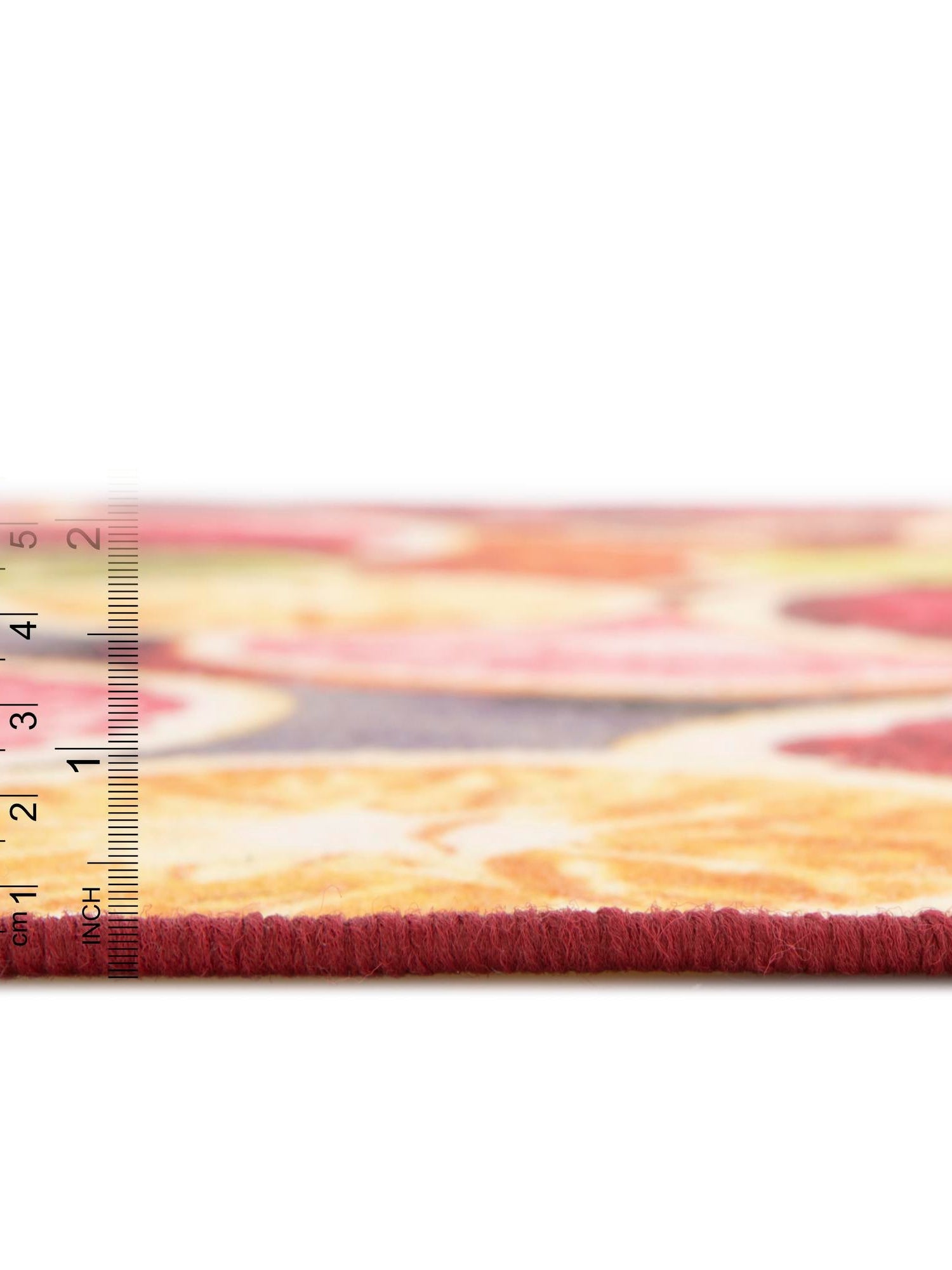 Rust Red and Yellow 9' x 12' Jill Zarin Caribbean Outdoor Rectangle Area Rug Weather Resistant for Patio, Deck, Terrace, Balcony, Porch 100% Premium Nylon Pile Coastal Carpet for Sale at Rug Engine