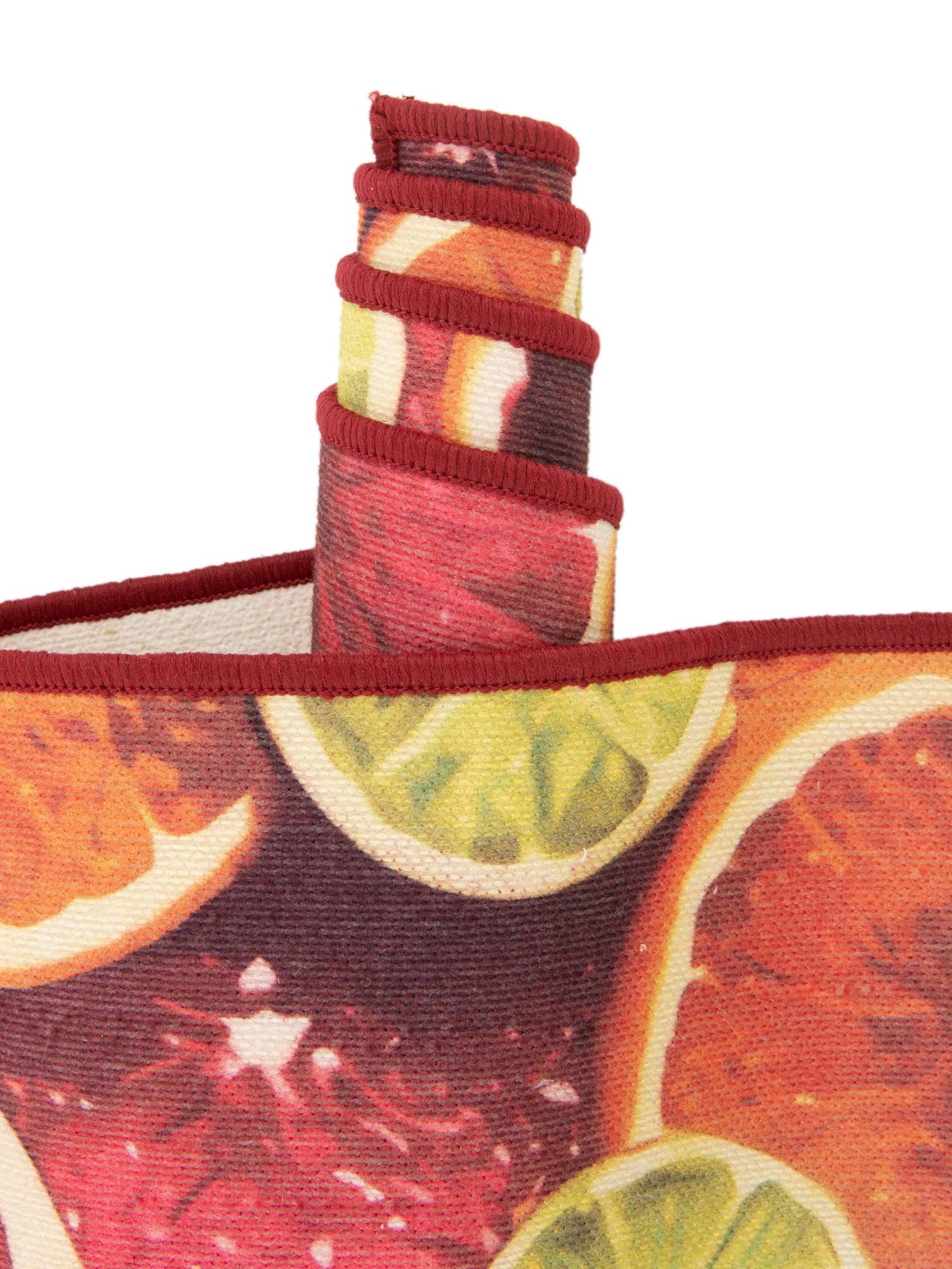 Rust Red and Yellow 6' 1 x 9' Jill Zarin Caribbean Outdoor Rectangle Area Rug Weather Resistant for Patio, Deck, Terrace, Balcony, Porch 100% Premium Nylon Pile Coastal Carpet for Sale at Rug Engine