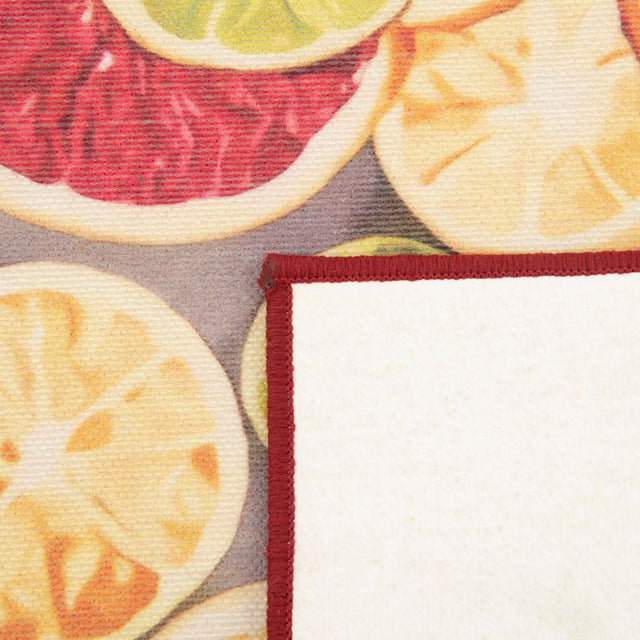 Rust Red and Yellow 7' 10 x 7' 10 Jill Zarin Caribbean Outdoor Square Area Rug Weather Resistant for Patio, Deck, Terrace, Balcony, Porch 100% Premium Nylon Pile Coastal Carpet for Sale at Rug Engine
