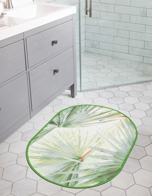 Green 2' x 3' 1 Jill Zarin Caribbean Outdoor Oval Rug