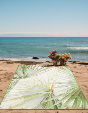 Green 10' x 13' Jill Zarin Caribbean Outdoor Rectangle Area Rug Weather Resistant for Patio, Deck, Terrace, Balcony, Porch 100% Premium Nylon Pile Coastal Carpet for Sale at Rug Engine