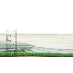 Green 2' x 3' 11 Jill Zarin Caribbean Outdoor Runner Area Rug Weather Resistant for Patio, Deck, Terrace, Balcony, Porch 100% Premium Nylon Pile Coastal Carpet for Sale at Rug Engine