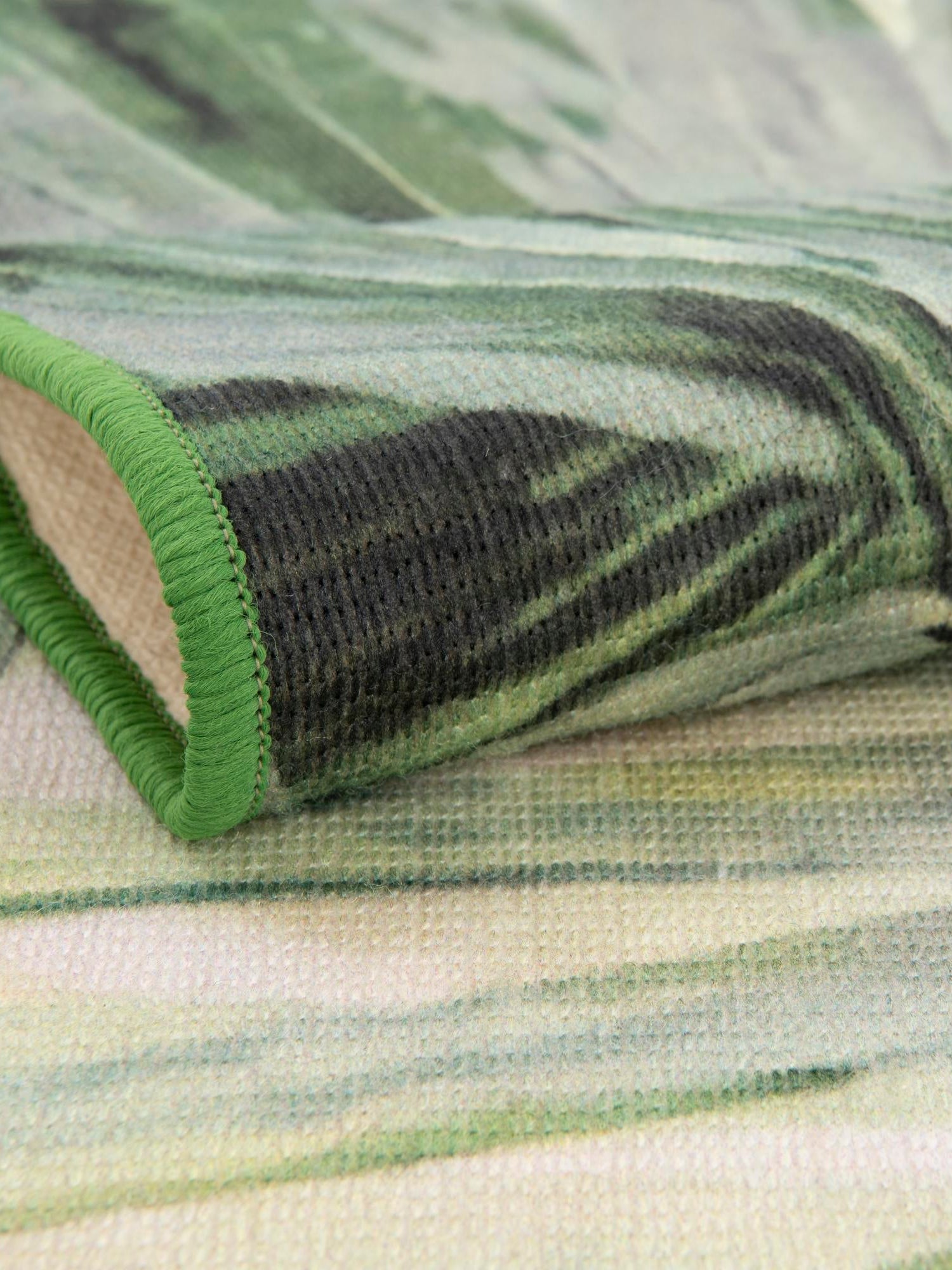 Green 2' x 10' Jill Zarin Caribbean Outdoor Runner Area Rug Weather Resistant for Patio, Deck, Terrace, Balcony, Porch 100% Premium Nylon Pile Coastal Carpet for Sale at Rug Engine