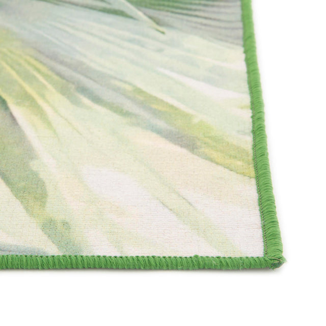 Green 2' x 8' Jill Zarin Caribbean Outdoor Runner Area Rug Weather Resistant for Patio, Deck, Terrace, Balcony, Porch 100% Premium Nylon Pile Coastal Carpet for Sale at Rug Engine