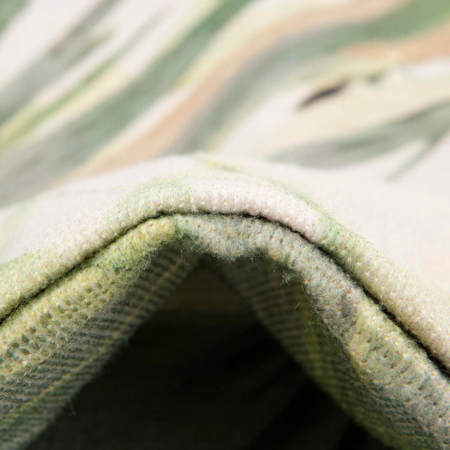 Green 2' x 8' Jill Zarin Caribbean Outdoor Runner Area Rug Weather Resistant for Patio, Deck, Terrace, Balcony, Porch 100% Premium Nylon Pile Coastal Carpet for Sale at Rug Engine
