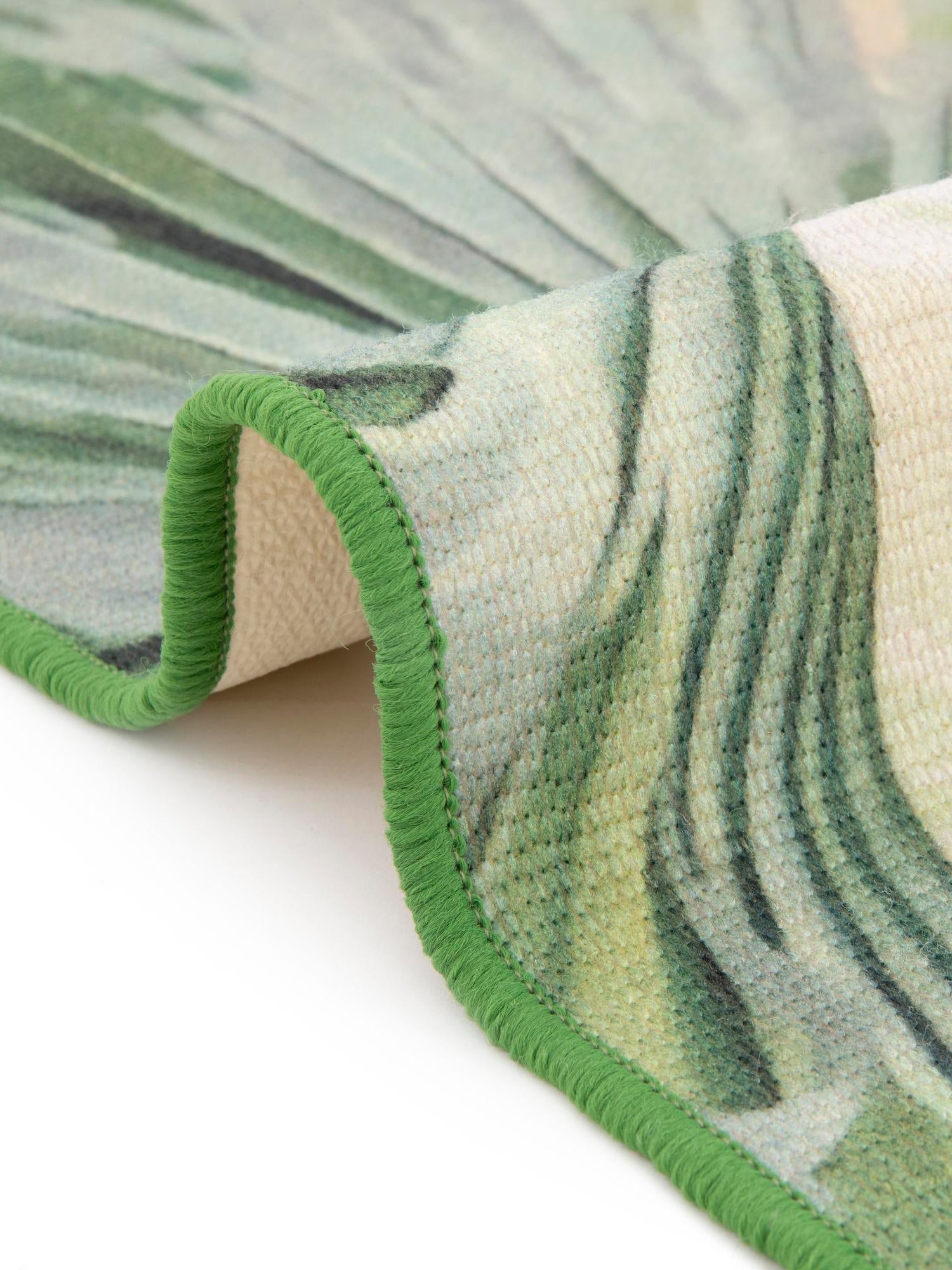 Green 2' x 10' Jill Zarin Caribbean Outdoor Runner Area Rug Weather Resistant for Patio, Deck, Terrace, Balcony, Porch 100% Premium Nylon Pile Coastal Carpet for Sale at Rug Engine
